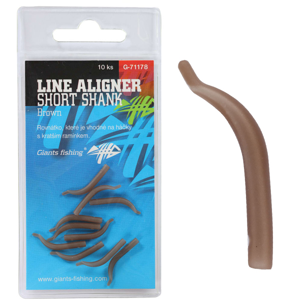 Giants fishing Horogbefordító Line Aligner Short Shank Large Brown (Hook 2-6) 10db