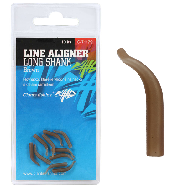 Giants fishing Horogbefordító Line Aligner Long Shank Large Brown (Hook 2-6) 10db