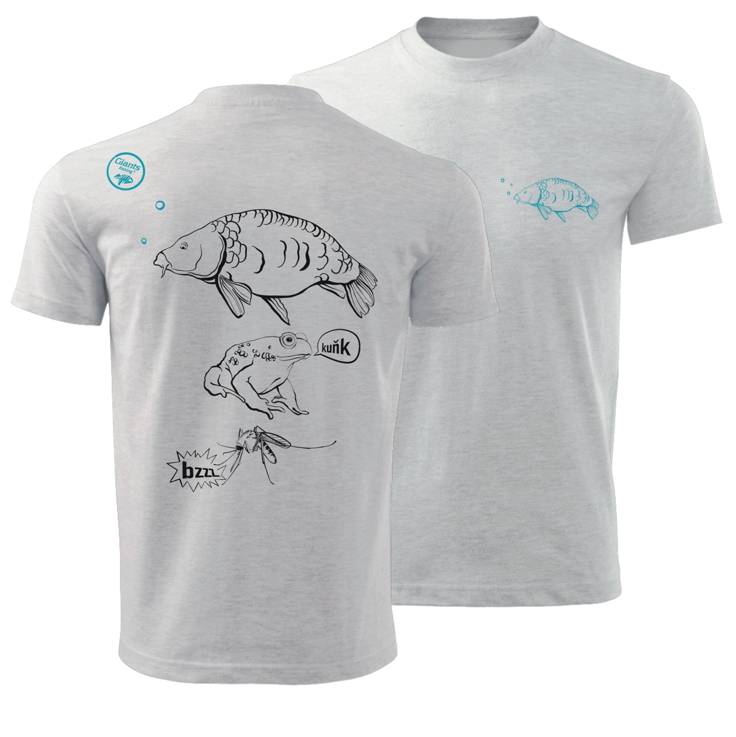Giants fishing Tričko dětské šedé Kapřík 