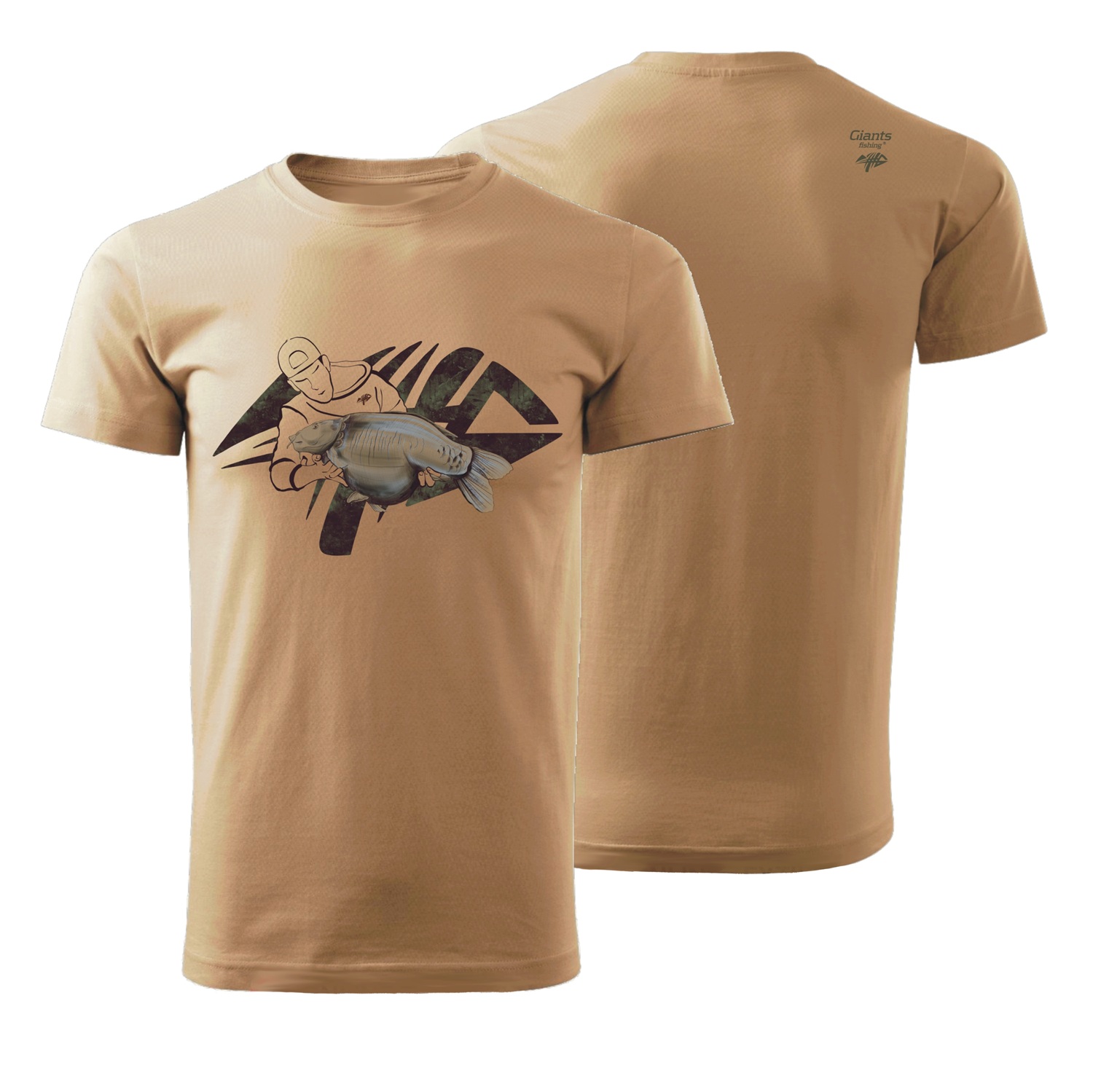 Giants fishing Férfi bézs póló Kárász