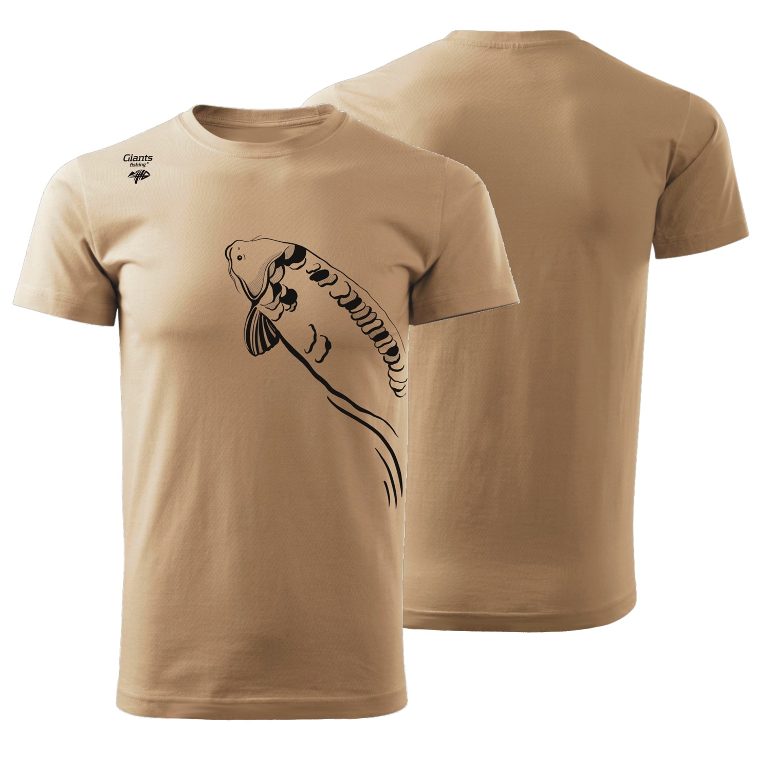 Giants fishing Férfi póló bézs Színű Úszó ponty